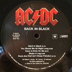 Vinyl Record AC/DC - Back In Black LP