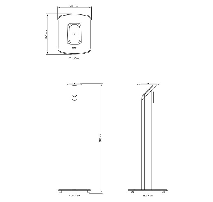 Speaker Stands KEF S1 Floor Stand Black - img.3
