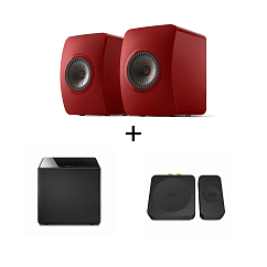 Kit KEF LS50 Wireless II Mineral Red + Kube 10B Black Subwoofer + KW1 Kit