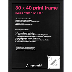 Souvenir Pyramid Frame 30x40cm Black Ash Wood