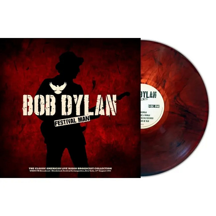 Vinyl Record Bob Dylan - Festival Man - Woodstock Festival II 1994 (red marble) LP - img.1
