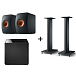 Bookshelf speakers KEF LS50 Wireless II Carbon Black + KEF Kube 8B + KEF S2 Floor Stand - img.0