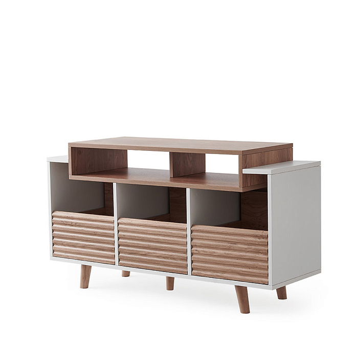 Hi-Fi Stand NorStone Oslo Vinyl 1200 White/Light Oak - img.2