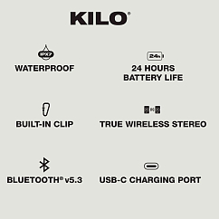 Portable speaker Skullcandy Kilo Bone Orange Glow