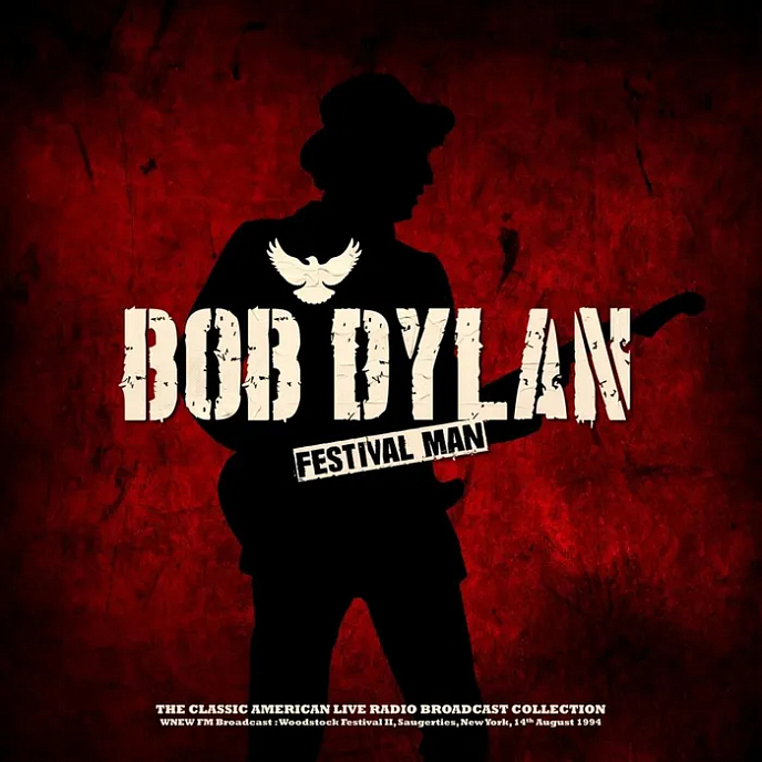 Vinyl Record Bob Dylan - Festival Man - Woodstock Festival II 1994 (red marble) LP - img.0