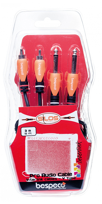 Cable Bespeco SLY2JR300 2x6.3mm - 2xrca 3.0m - img.1