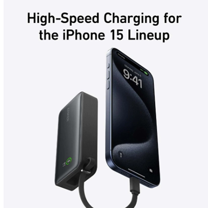 Portable battery Anker Nano Power Bank 30W (Built-In USB-C Cable) Black - img.2