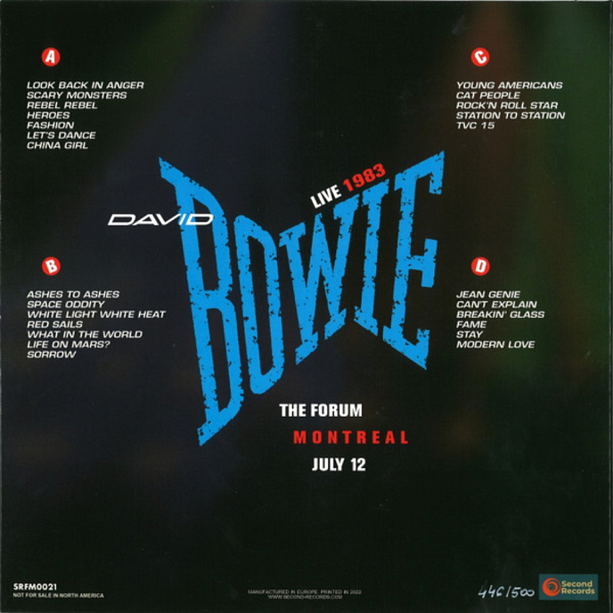 Vinyl Record David Bowie – Live At The Forum In Montreal July 12, 1983 (Green Marbled) - 2LP - img.2