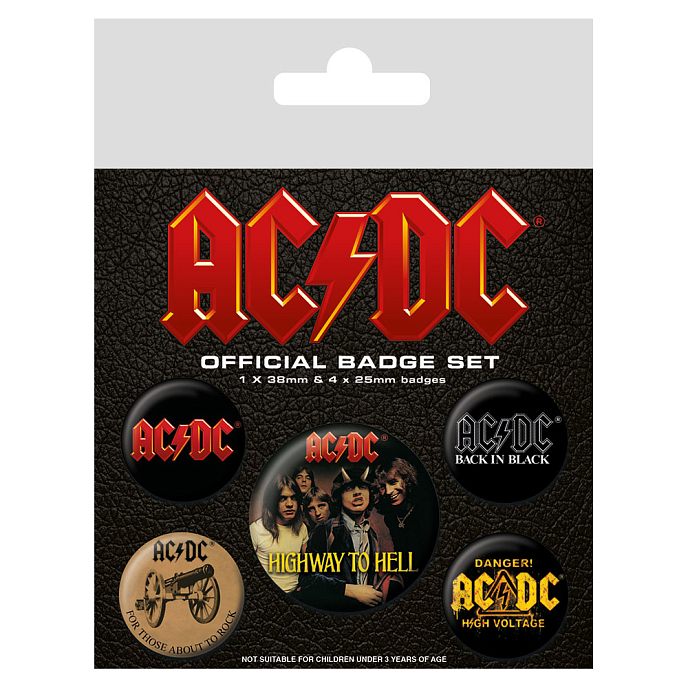 Souvenir Pyramid AC/DC Pin Badge Pack - img.0