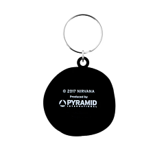 Souvenir Pyramid Nirvana Smiley (Woven Keychain) Black