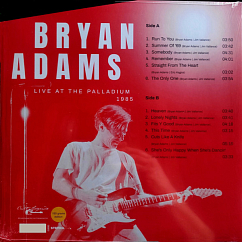 Vinyl Record Bryan Adams – Live At The Palladium 1985 (Live Radio Broadcast) (180 Gram Black) LP