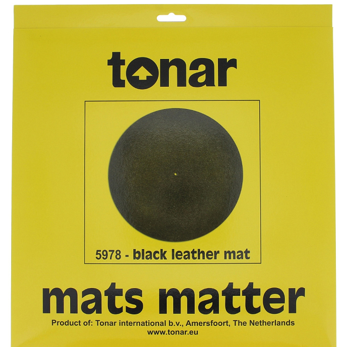 Turntable mat Tonar Leather Turntable mat black - img.1