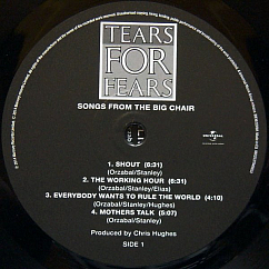Vinyl Record Tears For Fears - Songs From The Big Chair