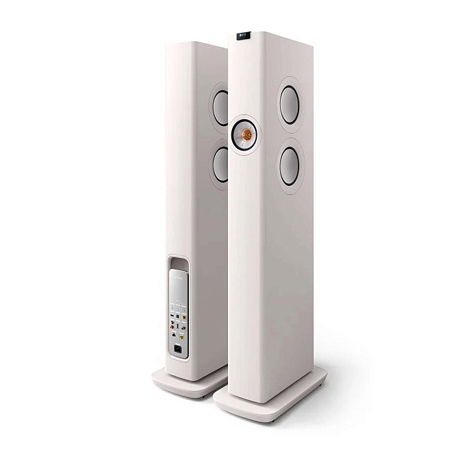 Floorstanding Speakers KEF LS60 Wireless Mineral White + KEF KC 62 Black - img.2