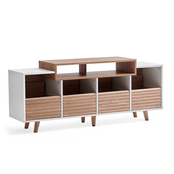 Hi-Fi Stand NorStone Oslo Vinyl 1600 White/Light Oak - img.1