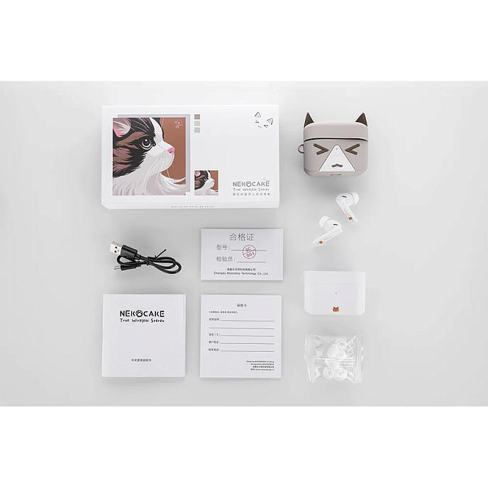 Wireless Headphones MoonDrop Nekocake Suit white - img.2