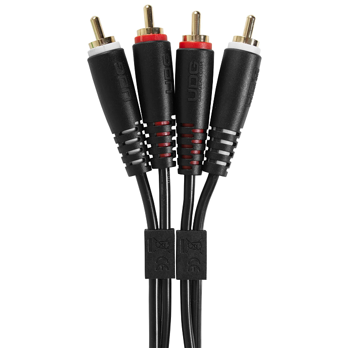 Cable UDG Ultimate Audio Cable Set 2RCA - 2RCA Straight 1.5m Black - img.1