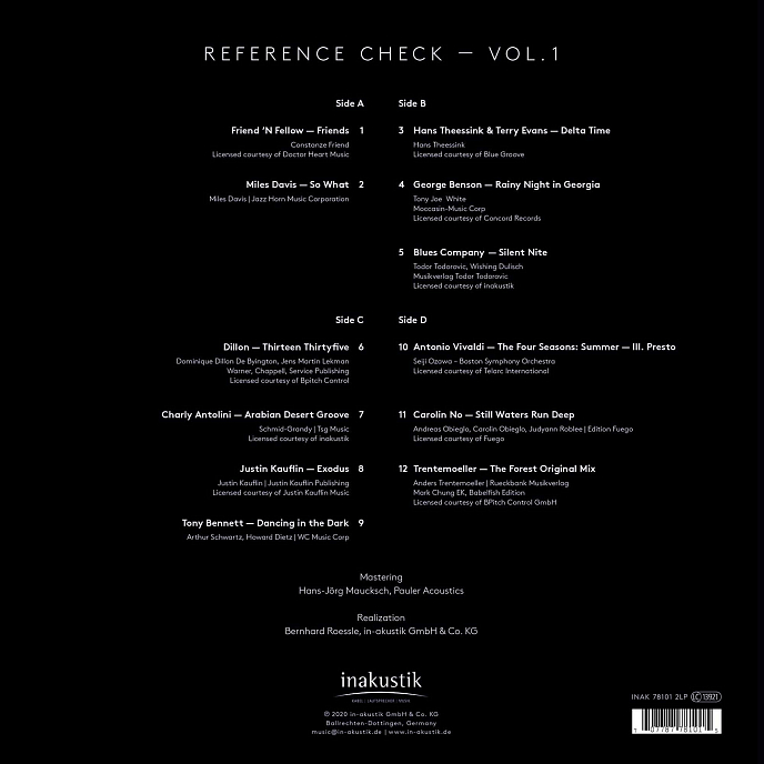 Vinyl Record Inakustik Canton Reference Check Vol. 1 LP - img.1
