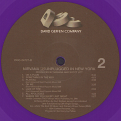 Vinyl Record Nirvana - MTV Unplugged In New York (Opaque Purple) LP