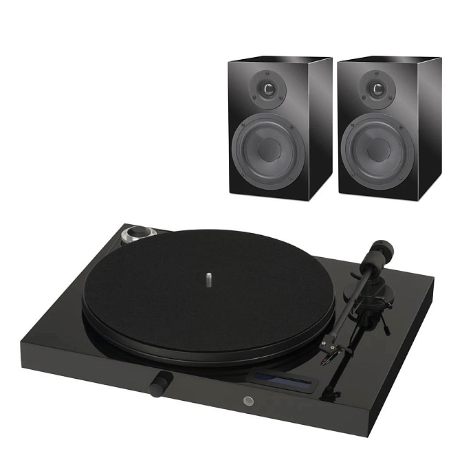 Turntable Pro-Ject Set JukeBox E + Speaker Box 5 Piano Black - img.0
