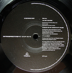 Vinyl Record Pet Shop Boys - Introspective - LP