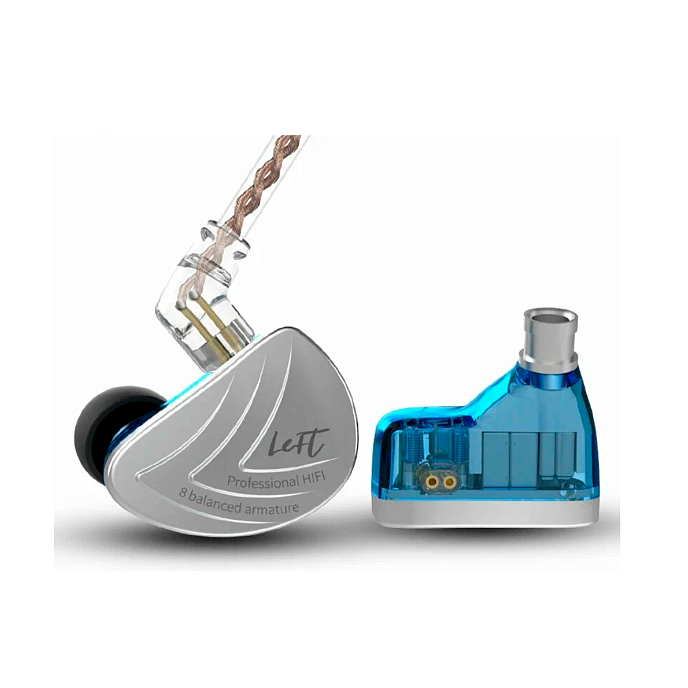 In-ear headphones KZ AS16 with Mic Blue - img.1