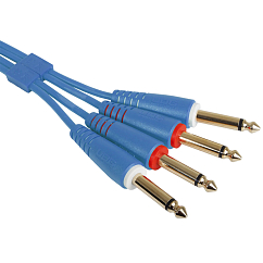 Cable UDG Ultimate Audio Cable Set 2Jack 6.3mm - 2Jack 6.3mm Straight 1.5m Blue
