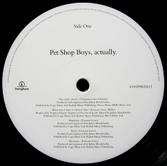 Vinyl Record Pet Shop Boys - Actually