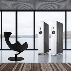 Listening Chair Bruunmunch Lobster Black Powder Coated Base Walnut Veneer Black Semianiline Leather/ Red Vidar