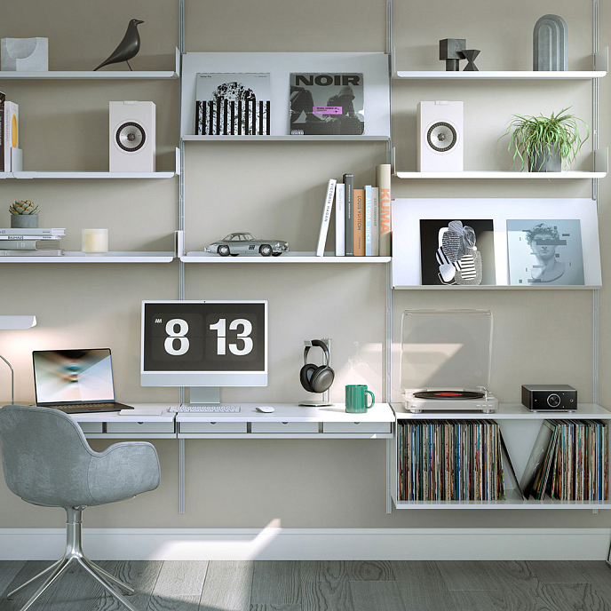 Speaker System KEF Q1 Meta Satin White + Eversolo Play + Loewe We. HEAR 1 Storm Grey (Bundle) - img.4
