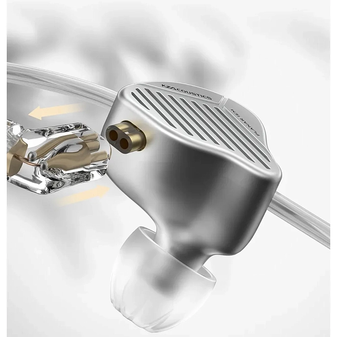 In-ear headphones KZ PR1 Hi-Fi Edtion with Mic Silver - img.4