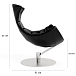 Listening Chair Bruunmunch Lobster Steel Base Basefully Upholstered Black / Black Vidar - img.9