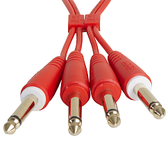 Cable UDG Ultimate Audio Cable Set 2Jack 6.3mm - 2Jack 6.3mm Straight 1.5m Red