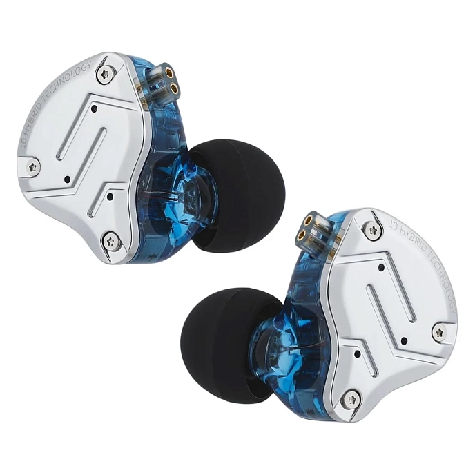 In-ear headphones KZ ZS10 Pro with Mic Blue - img.1