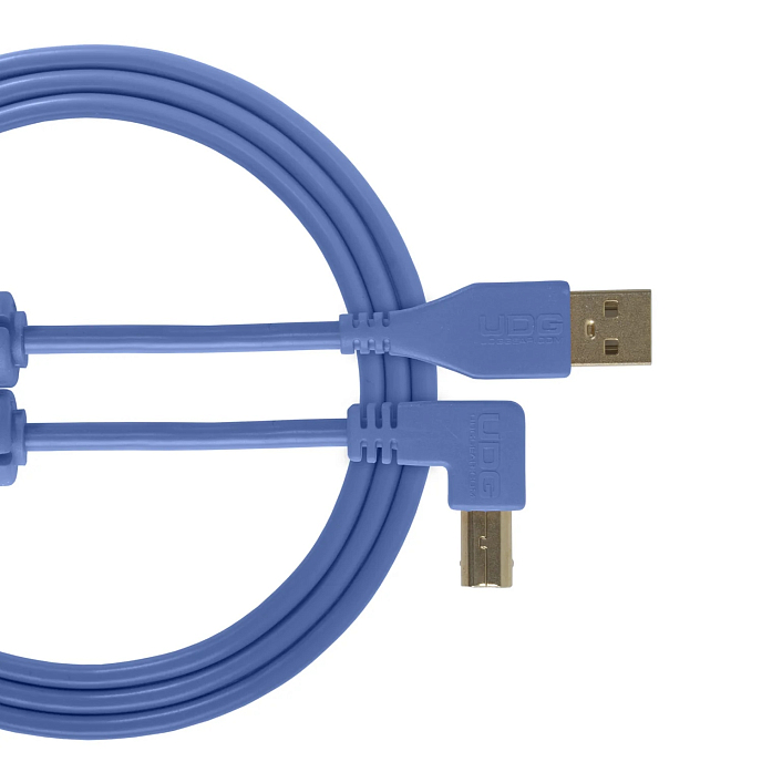Cable UDG Ultimate Audio Cable USB-A - USB-B 1m Angled Blue - img.0