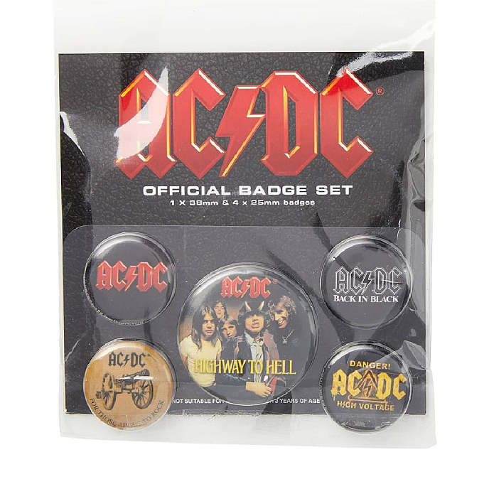 Souvenir Pyramid AC/DC Pin Badge Pack - img.1