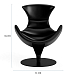 Listening Chair Bruunmunch Lobster Steel Base Basefully Upholstered Black / Red Vidar - img.4