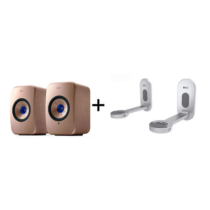 Kit KEF LSX II Soundwave + KEF B1 Wall Bracket Silver - img.0