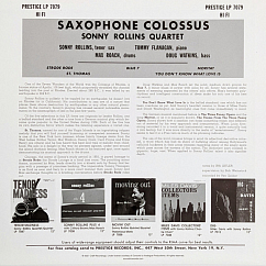 Vinyl Record Sonny Rollins – Saxophone Colossus - MONO - LP