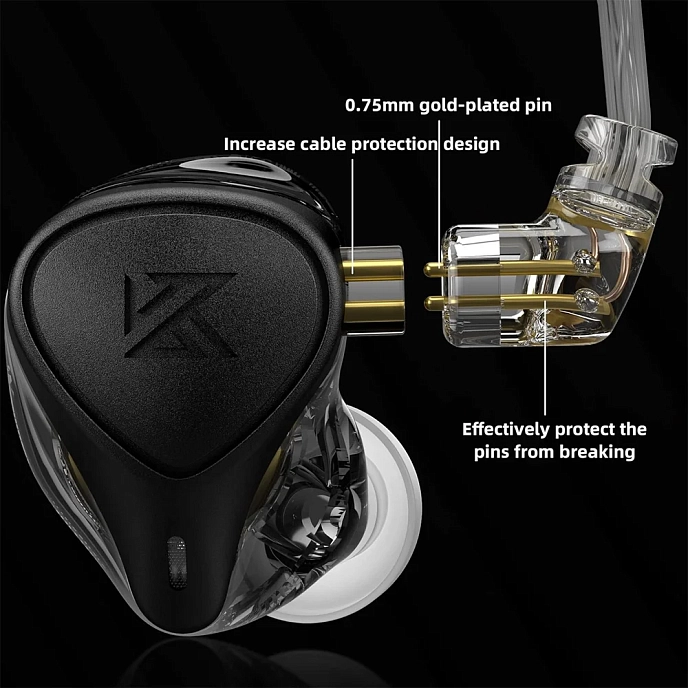 In-ear headphones KZ ZEX Pro with Mic Gold - img.4