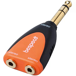 Adapter Bespeco SLAD230 6.3mm M - 2x3.5mm F