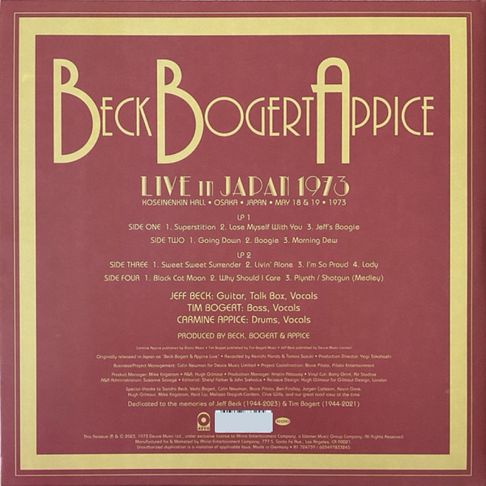 Box set Beck, Bogert & Appice - Live 1973 & 1974 (Boxset) - 4LP - img.8