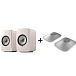 Bookshelf speakers KEF LSX II LT Stone White + KEF P1 Desk Pad Silver - img.0