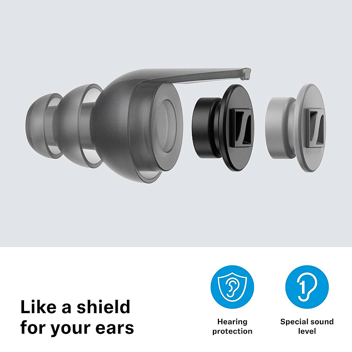 Earplugs Sennheiser SoundProtex Hearing Protection Earplugs black/grey беруши - img.2