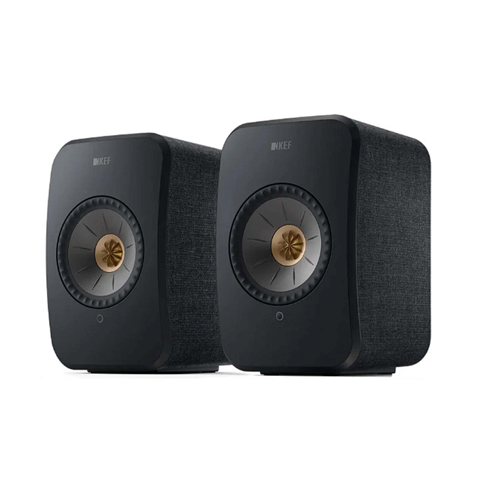 Bookshelf speakers KEF LSX II Carbon Black + KEF S1 Floor Stand Black - img.1