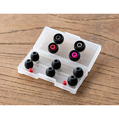 Eartips Final Audio Earpiece Type E set 5 pair Black