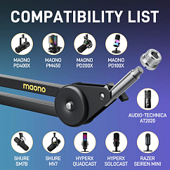 Microphone stand Maono BA37 Black