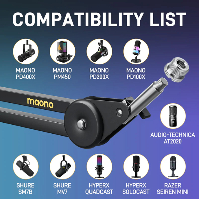 Microphone stand Maono BA37 Black - img.2
