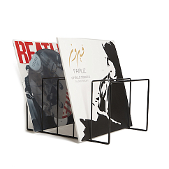 Vinyl record stand MJI Audio Vinyl Records Holder R25 Black