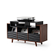 Hi-Fi Stand NorStone Oslo Vinyl 1200 Black/Walnut - img.0